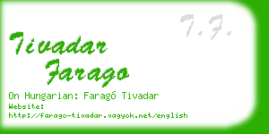 tivadar farago business card